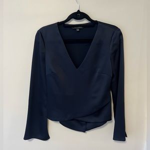 Intermix Navy Blouse